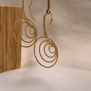 3D 18K gold plated earrings